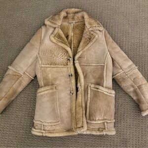 Vintage Men’s Shearling Leather Jacket
